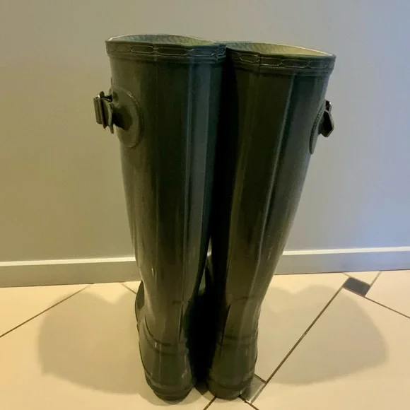 Hunter Original Tall Rainboots. Shiny grey color - Picture 6 of 6